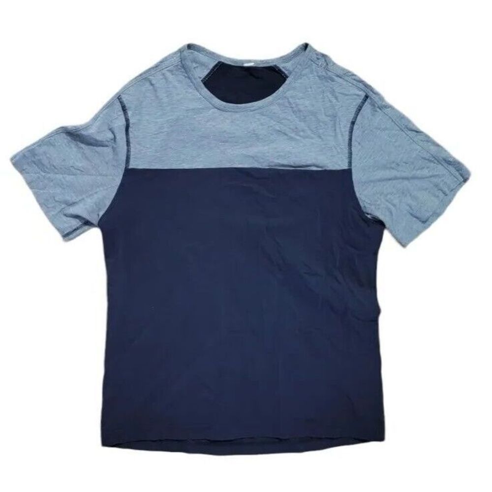 Lululemon Mens Shirt Size Small In Your Element Short Sleeve Gray Blue